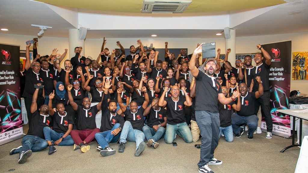AITEK employees gathered for a collective event.