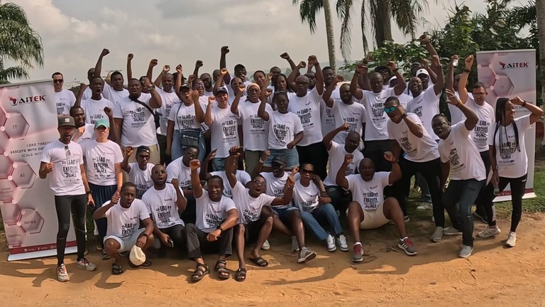 AITEK employees gathered during a collective event.